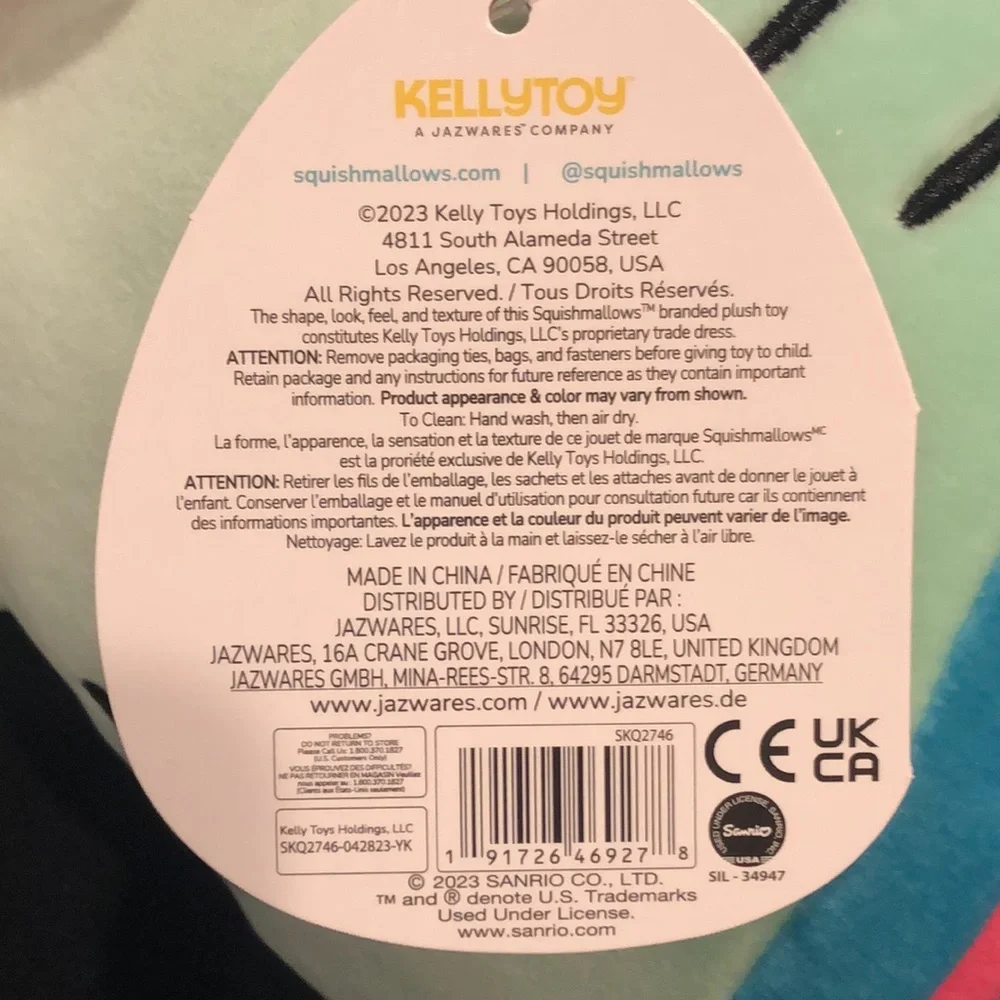 Squishmallows Official Kelly Toy Sanrio Hello Kitty Halloween Frankenstein Plush